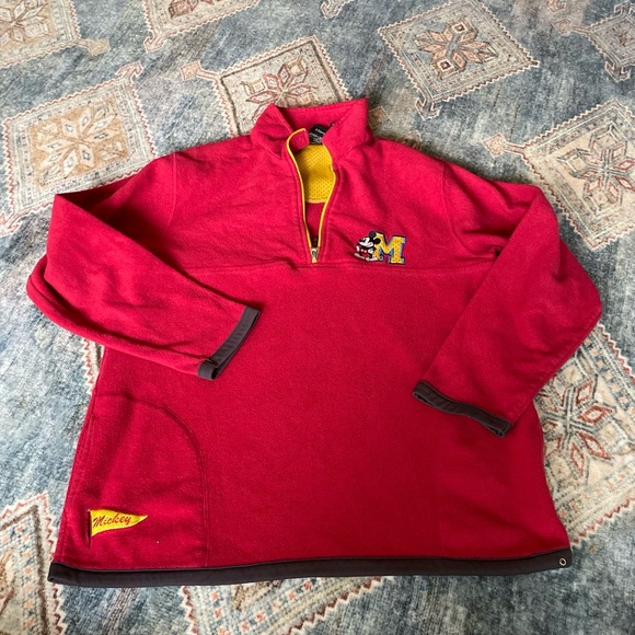 Vintage Mickey And Co Mickey Mouse Embroidery‎ Quarterzip Pullover Size Large - Picture 2 of 8